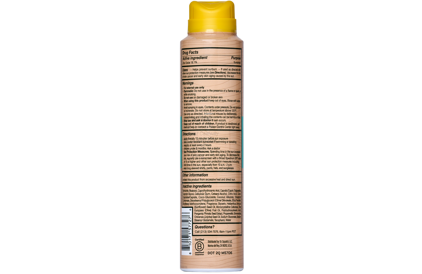 Spray Sunscreen | SPF 30 UVA/UVB Protection | Non-Greasy Mineral Sunscreen for Men G14