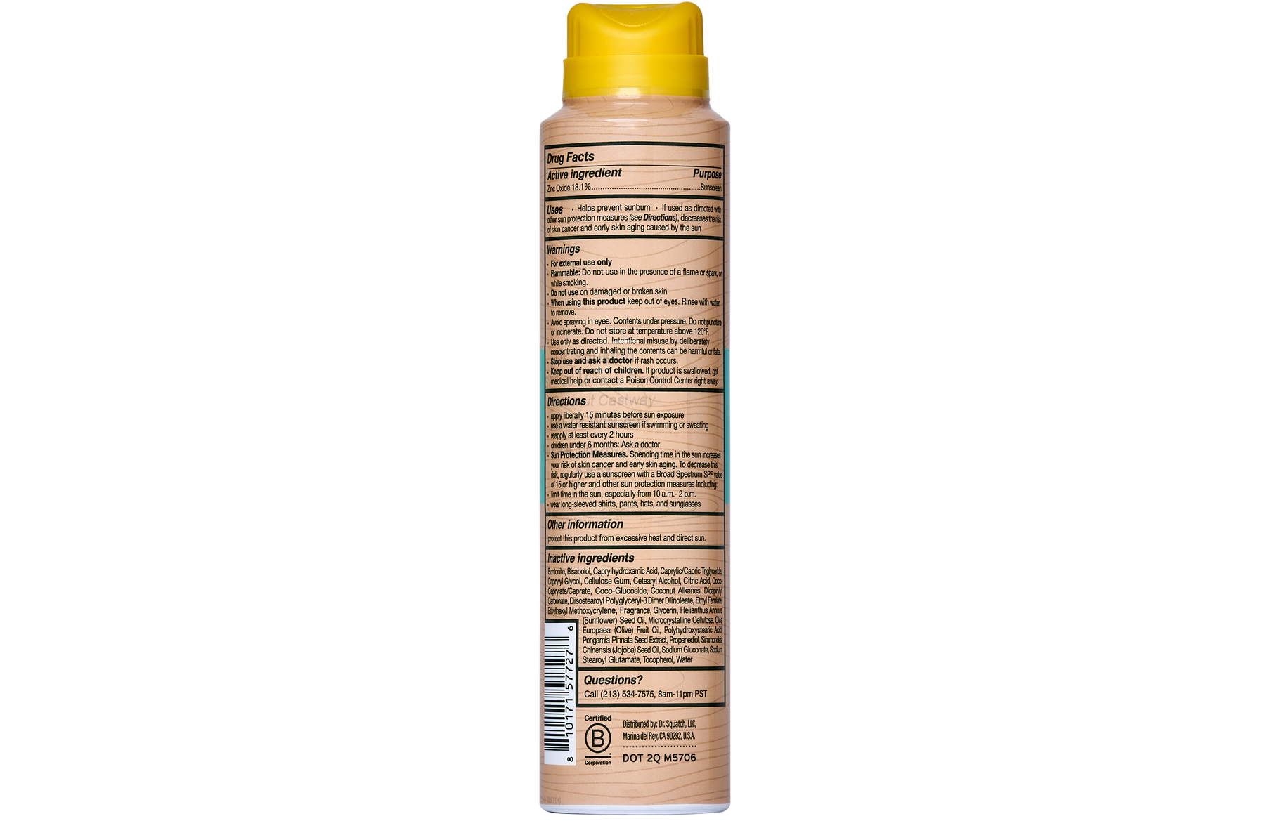 Spray Sunscreen | SPF 30 UVA/UVB Protection | Non-Greasy Mineral Sunscreen for Men G14