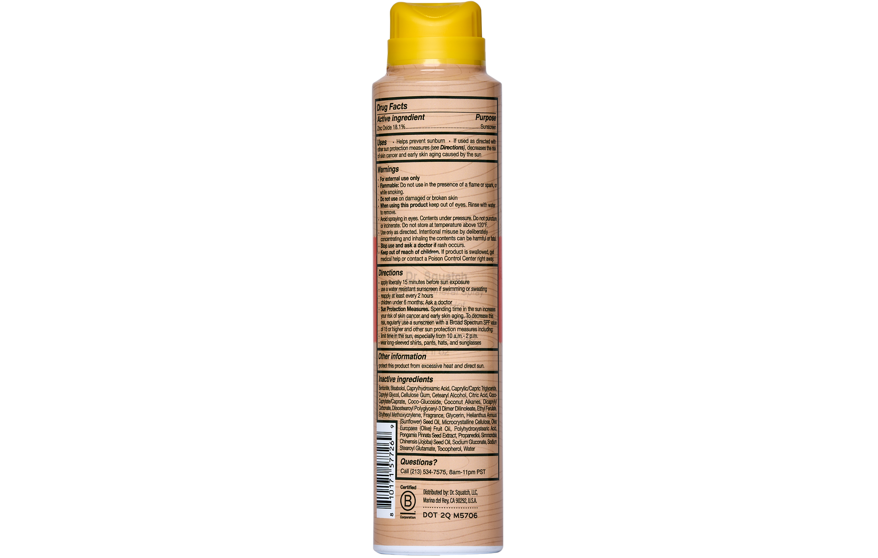 Spray Sunscreen | SPF 30 UVA/UVB Protection | Non-Greasy Mineral Sunscreen for Men G14