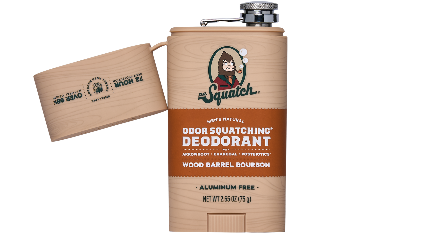 Wood Barrel Bourbon Deo Flask L15