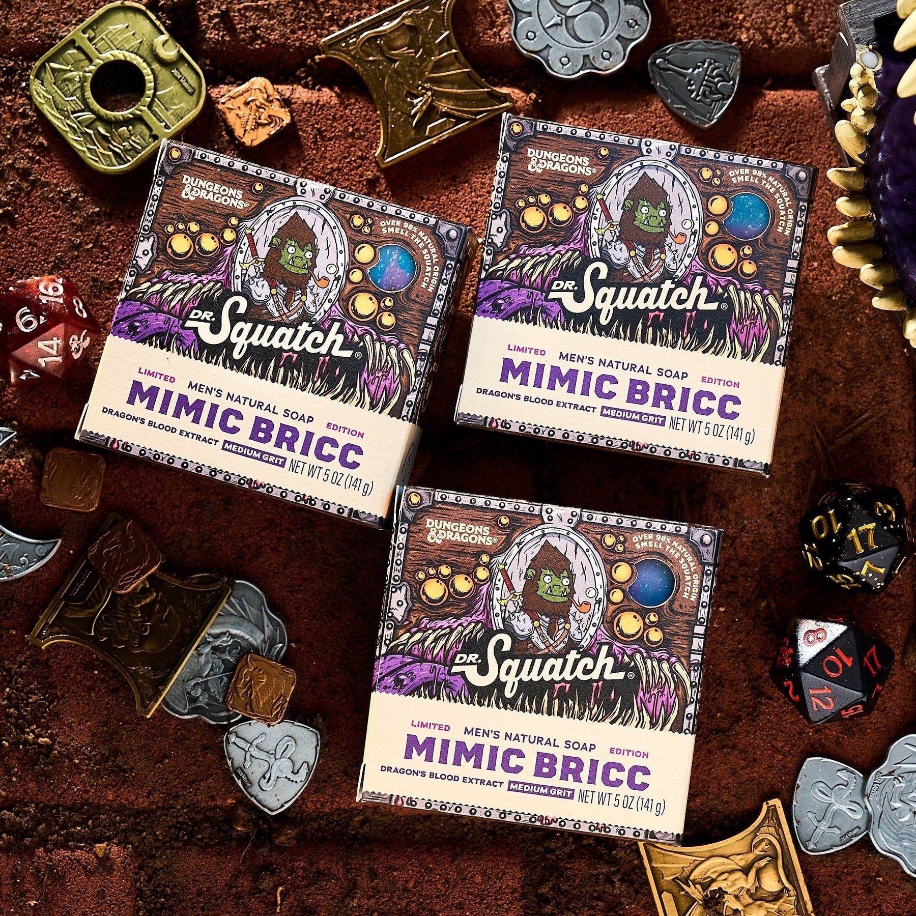 Dungeons & Dragons Mimic Bricc 3-Pack - Exclusive Limited Edition Bar Soap C5