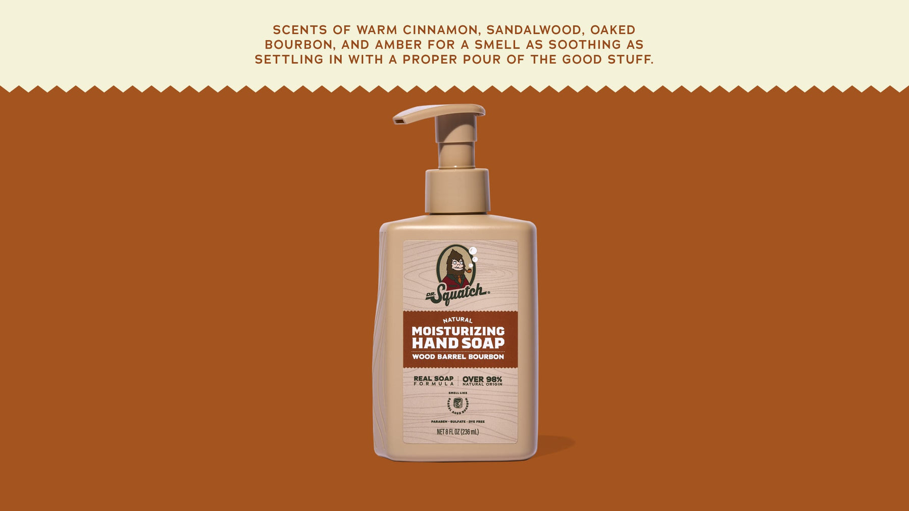 Wood Barrel Bourbon Hand Soap L18