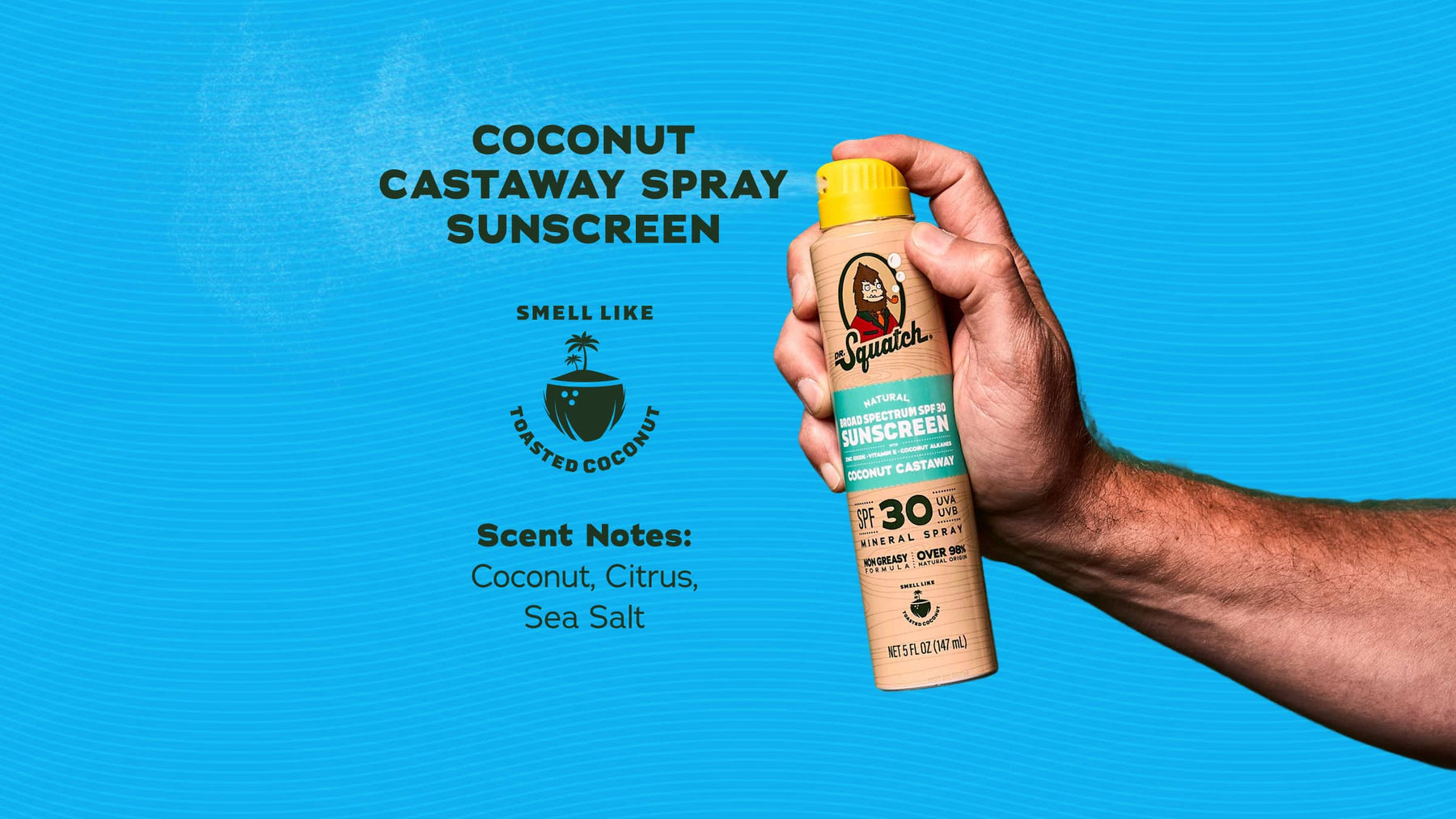 Spray Sunscreen | SPF 30 UVA/UVB Protection | Non-Greasy Mineral Sunscreen for Men G14