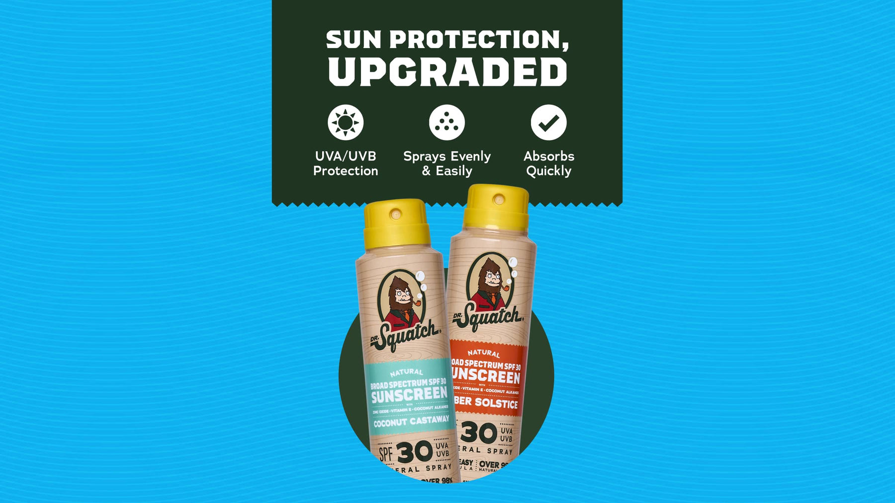 Spray Sunscreen 2-Pack | SPF 30 UVA/UVB Protection | Non-Greasy Mineral Sunscreen for Men G13