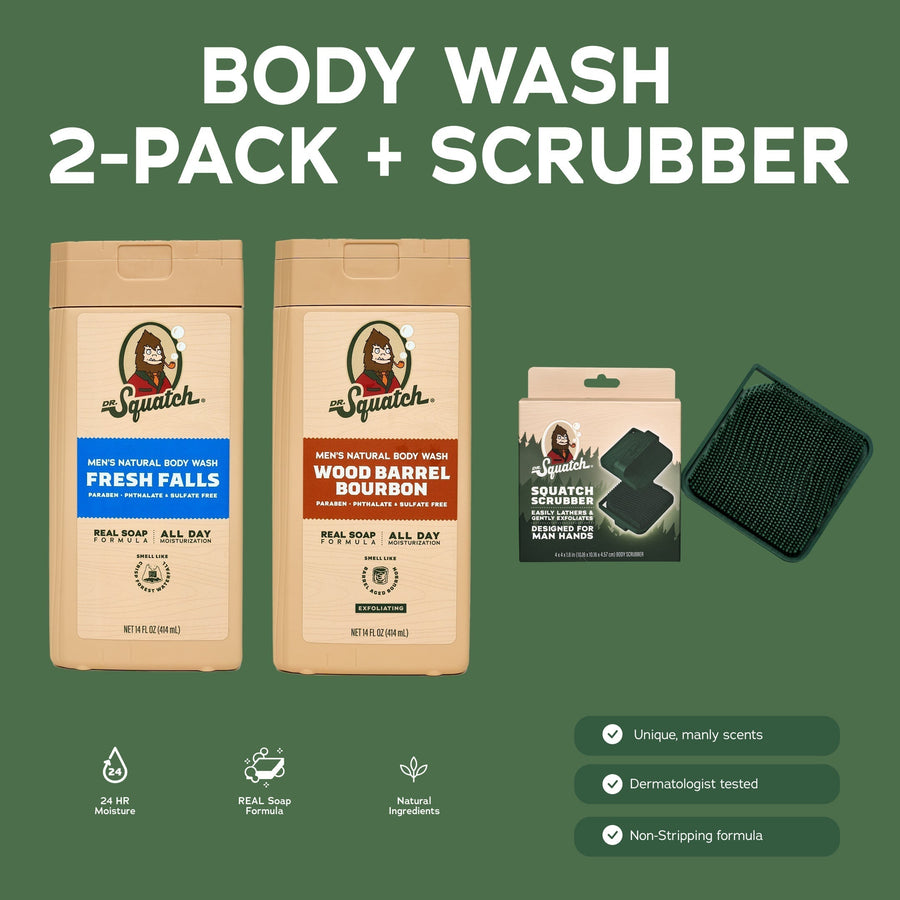 Body Wash 2-Pack + Scrubber B2