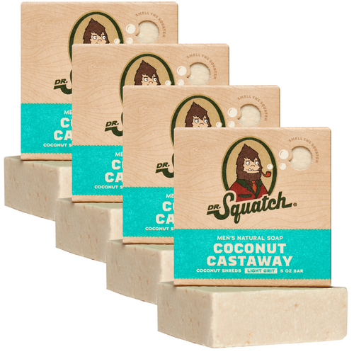 Dr. Squatch 4-Pack Coconut Castaway Natural Bar Soap gift set — product photo 1 of 3