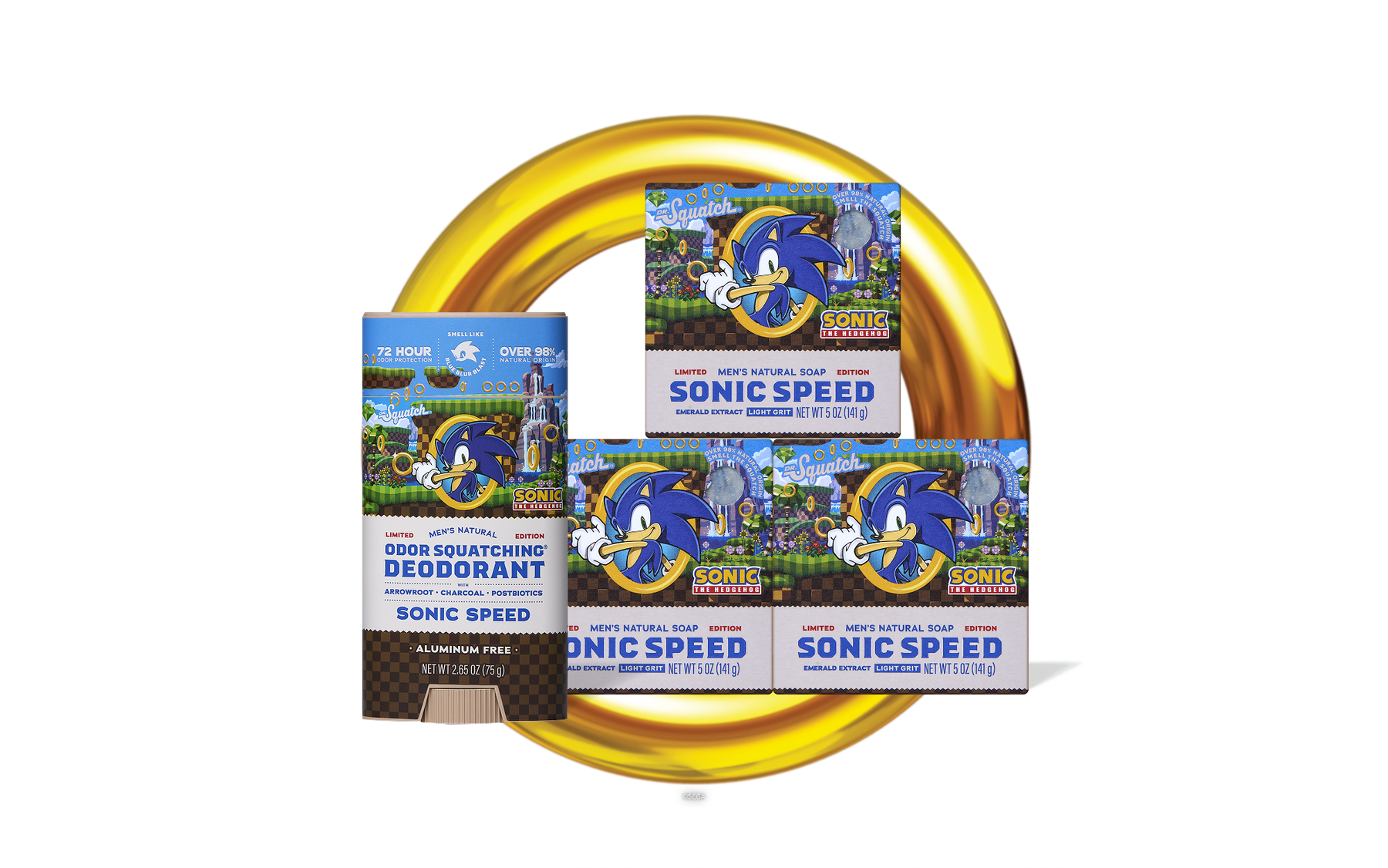 Sonic Speed Super Pack - Exclusive Limited Edition Bar Soap and Deodorant Bundle L7